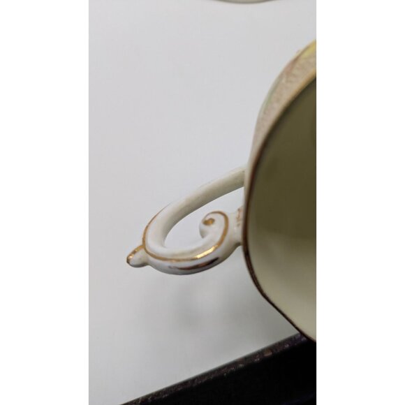 Bell China England Bone China Teacup Saucer Hand Painted Floral Gold Trim - Picture 6 of 17